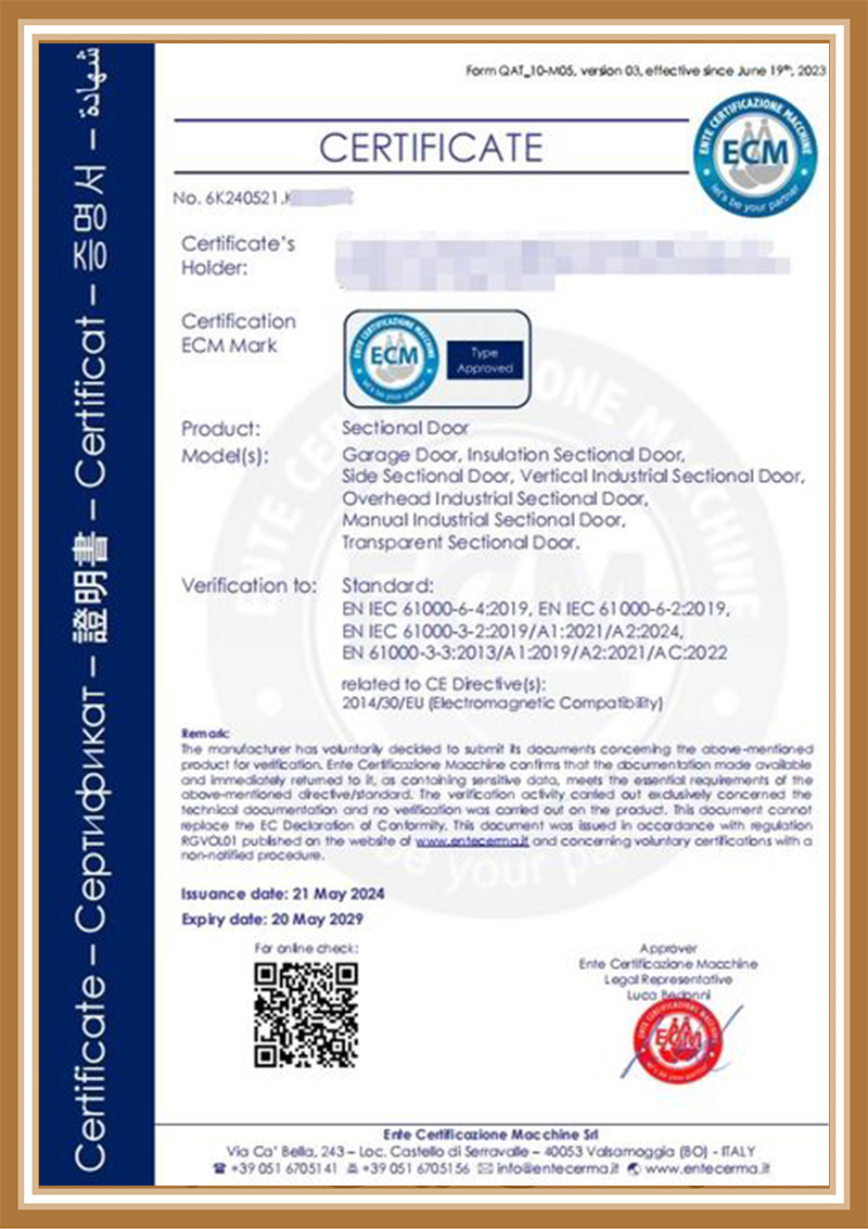 Standard: CE-SSD<br> Numer:6K240521.KBLDN78